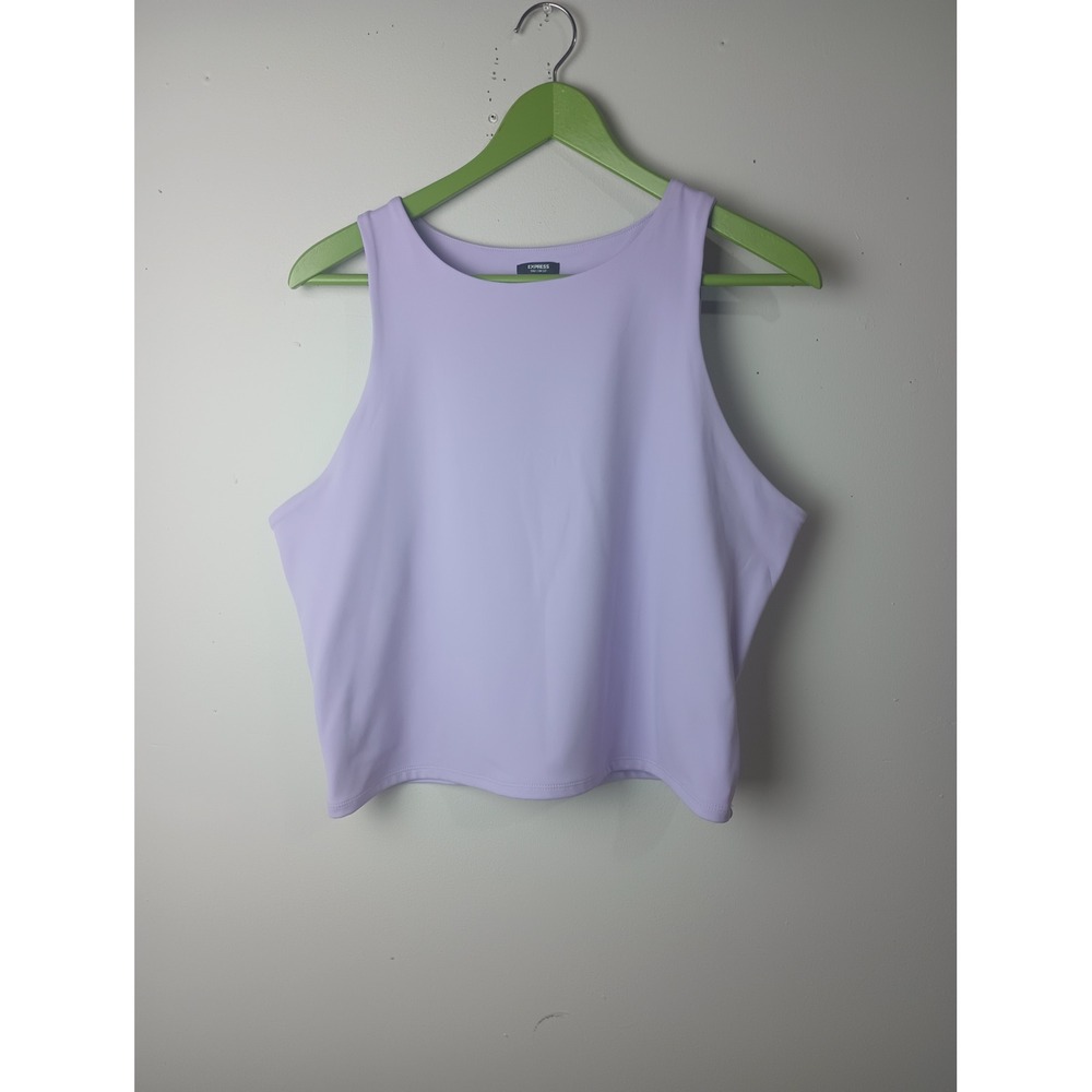 Express Body‎ Contour High Neck Tank Top Lavender Purple Womens XL Crop Shell